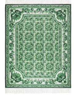 Decke aus Kaschmirjacquard - Grün