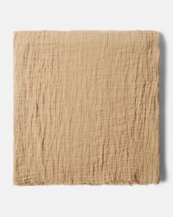 Decke aus Leinen Beige