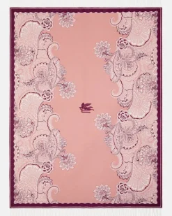 Decke aus Wolle Rosa