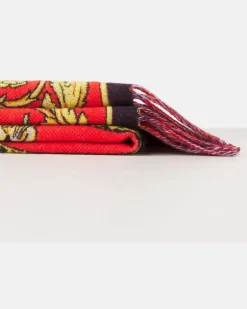 Decke Barocco aus Wolle Rot