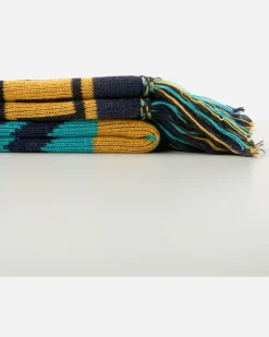 Decke Icon aus Woll-Jacquard Blau