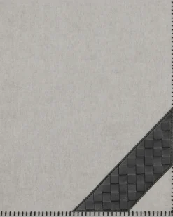 Decke mit Intrecciato Aufnäher-Grau & Silberfarben - Unisex
