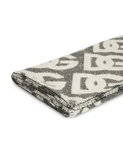 Decke mit Logo-Muster - Grau