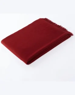 Decke Unito aus Kaschmir Rot