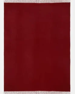 Decke Unito aus Kaschmir Rot