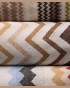 Decke Watamu aus einem Wollgemisch Beige