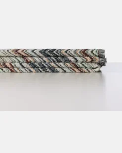 Decke Zigzag aus einem Baumwollgemisch Multicolor