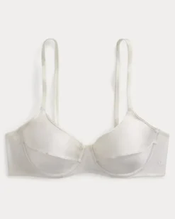 Dekolleté-BH aus Satin White