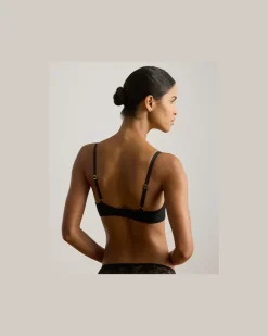 Dekolleté-Spitzen-BH mit Pailletten Black