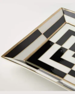 Deko-Schale Op Art Schwarz