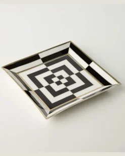 Deko-Schale Op Art Schwarz