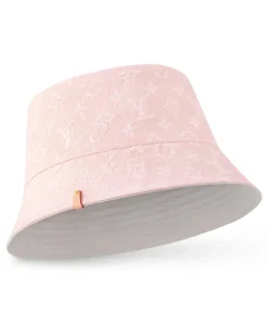 Denim Fischerhut Pink