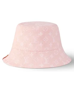 Denim Fischerhut Pink