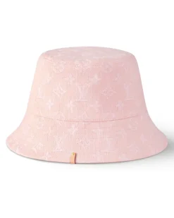 Denim Fischerhut Pink