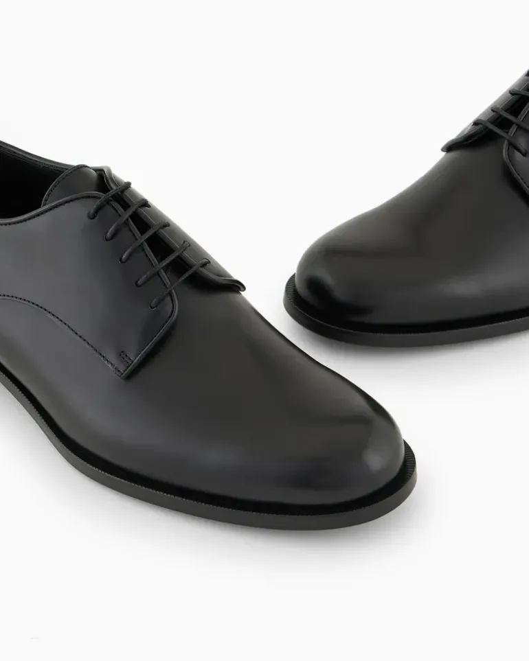 Derby aus Leder Schwarz