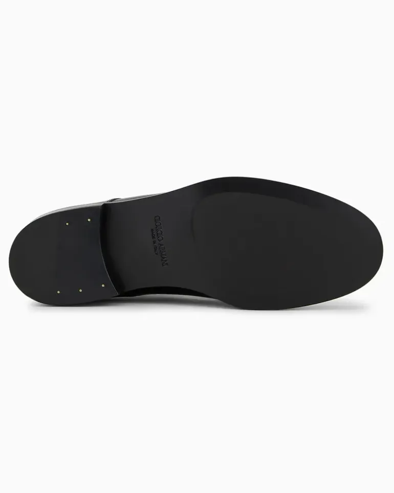 Derby aus Leder Schwarz