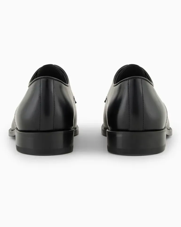 Derby aus Leder Schwarz