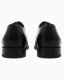 Derby aus Leder Schwarz