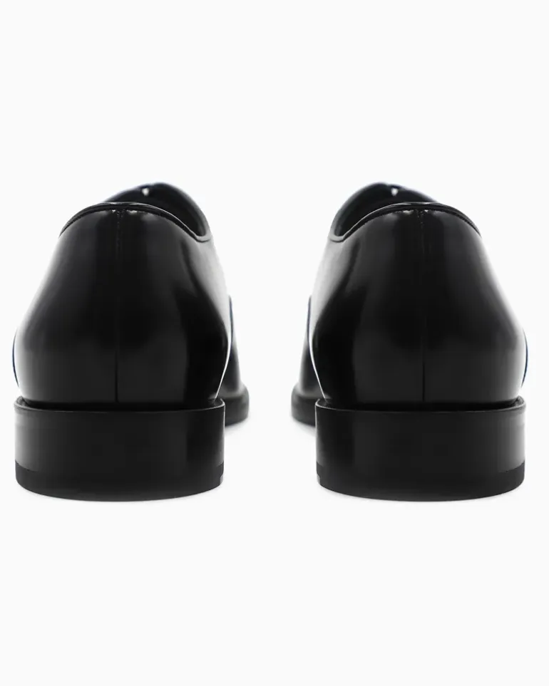 Derby aus Leder Schwarz