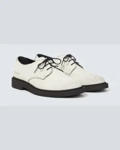 Derbyschuhe aus Leder Weiß