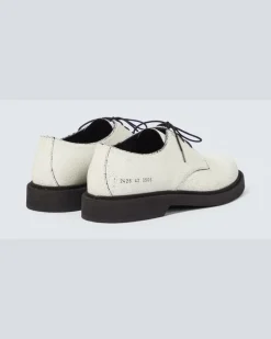 Derbyschuhe aus Leder Weiß