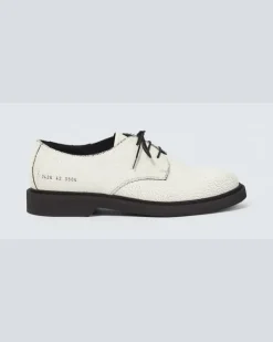 Derbyschuhe aus Leder Weiß
