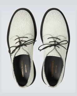 Derbyschuhe aus Leder Weiß