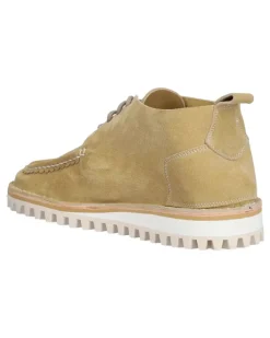 Derby-Schuhe aus Wildleder - Nude