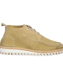 Derby-Schuhe aus Wildleder - Nude