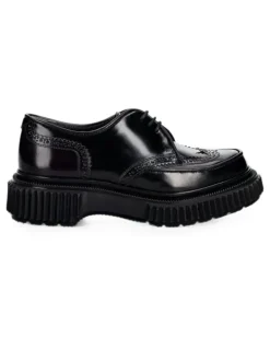 Derby-Schuhe mit dicker Sohle - Schwarz