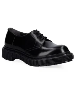 Derby-Schuhe mit dicker Sohle - Schwarz