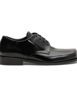 Derby-Schuhe mit eckiger Kappe - Schwarz