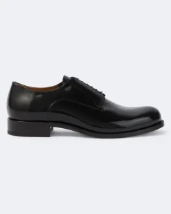 Derby-Schuhe Moustachou aus Leder Schwarz