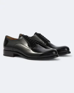 Derby-Schuhe Moustachou aus Leder Schwarz