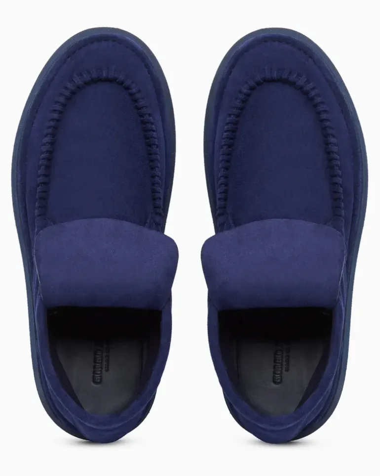 Desert Boots aus Veloursleder Marineblau