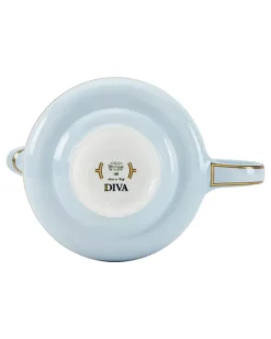 Diva Teekanne aus Porzellan (770ml) - Blau