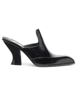 D-Luffy - Mules im Lackleder im Western-Stil - Mokassins und Mules - Damen - Schwarz