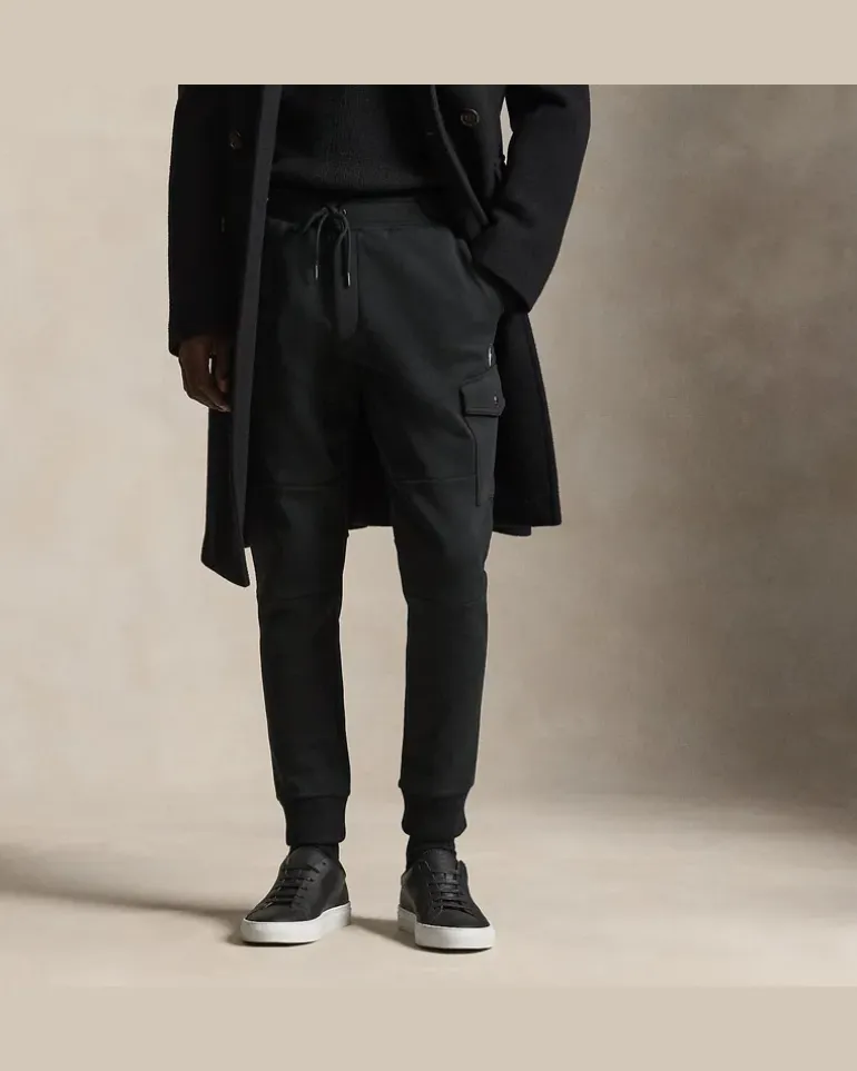 Doppellagige Cargo-Jogginghose Black
