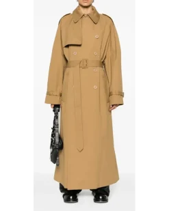 Doppelreihiger Trenchcoat - Nude