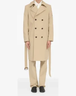 Doppelreihiger Trenchcoat - Nude