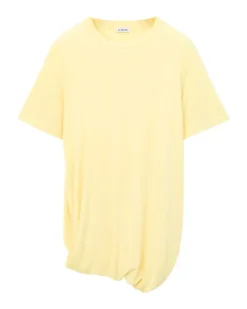 Drapiertes Top aus Viskose Yellow