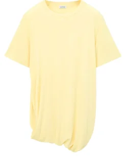 Drapiertes Top aus Viskose Yellow