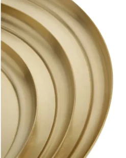 Dreiteiliges Serviertablett-Set - Gold