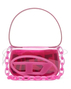 1DR-Ikonische Schultertasche aus transparentem TPU - Schultertaschen - Damen - Rosa