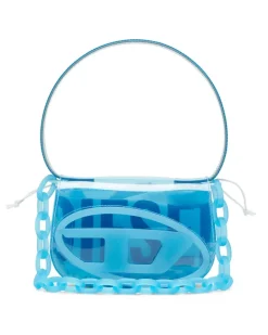 1DR-Ikonische Schultertasche aus transparentem TPU - Schultertaschen - Damen - Blau