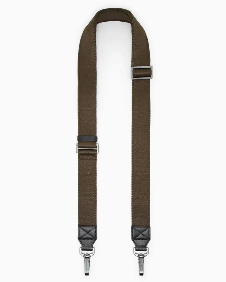 Dufflebag mit geometrischem Muster und Lederbesatz GrüN
