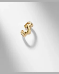 Ear Cuff aus 18kt Gelbgold mit Diamanten