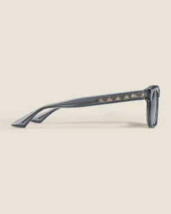 Eckige Sonnenbrille mit grauer Kunststofffassung - MB136912 - Sonnenbrillen