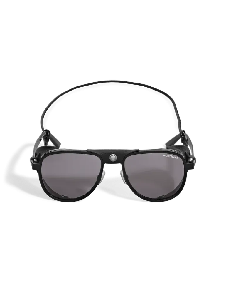 Eckige Sonnenbrille mit schwarzer Metallfassung - MB137177 - Sonnenbrillen