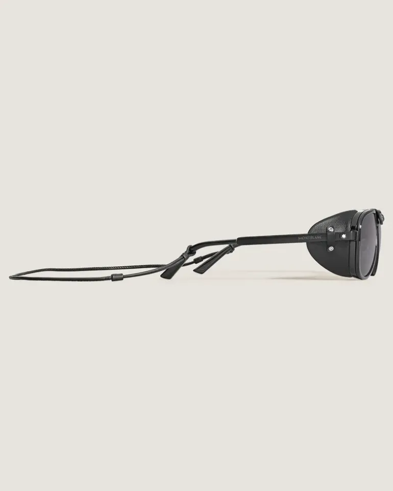 Eckige Sonnenbrille mit schwarzer Metallfassung - MB137177 - Sonnenbrillen